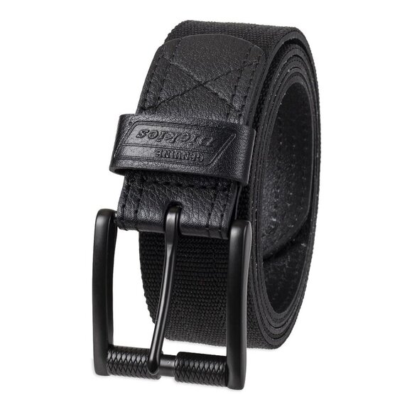 NWT DICKIES Genuine Men's Casual Black Nylon Work Belt w/Roller Buckle - Picture 2 of 5